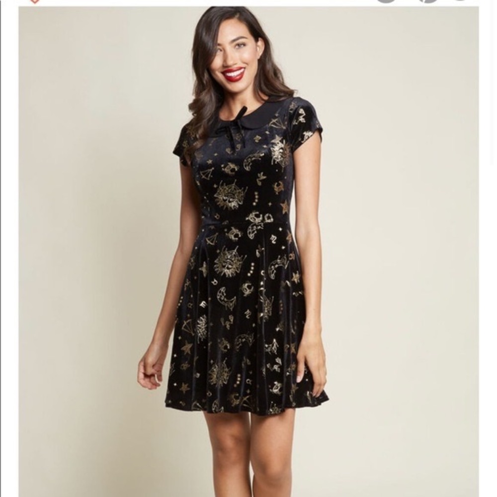 Collectif X Modcloth Astrology Velvet Dress
